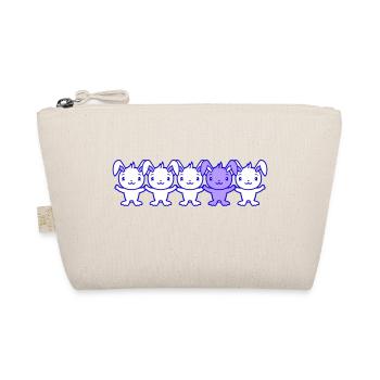 5 Bunny Friends Difference Be Different Different - Organic Pouch - nature - Front