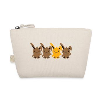 4 Bunny Friends Difference Be Different Different - Organic Pouch - nature - Front