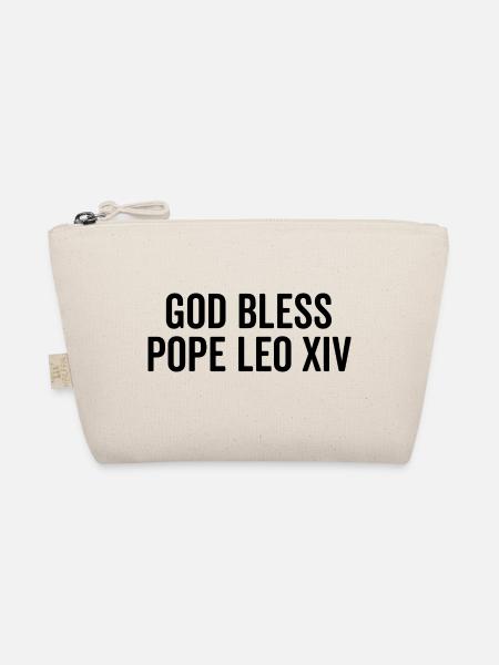 Gott segne Papst Leo XIV. - Bio-Täschchen - Natur - Vorne