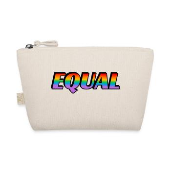Rainbow text EQUAL LGBT Pride Month - Organic Pouch - nature - Front