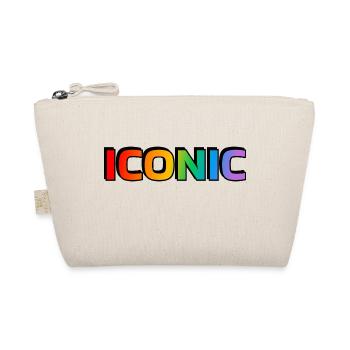 Regenbogen Text Ikonisch - Schwule Ikone - LGBT Pride Monat - Bio-Täschchen - Natur - Vorne