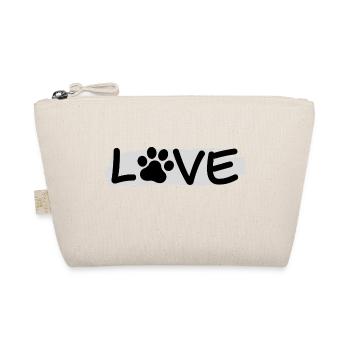 LOVE - Pfotenliebe - Bio-Täschchen - Natur - Vorne