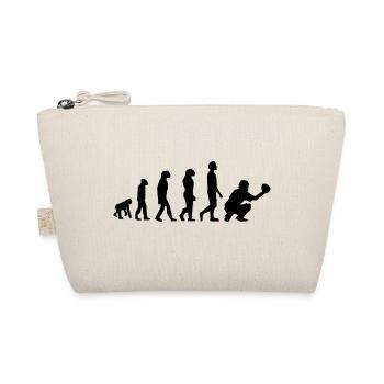 Evolution Baseball / Baseball Player - Organic Pouch - nature - Front