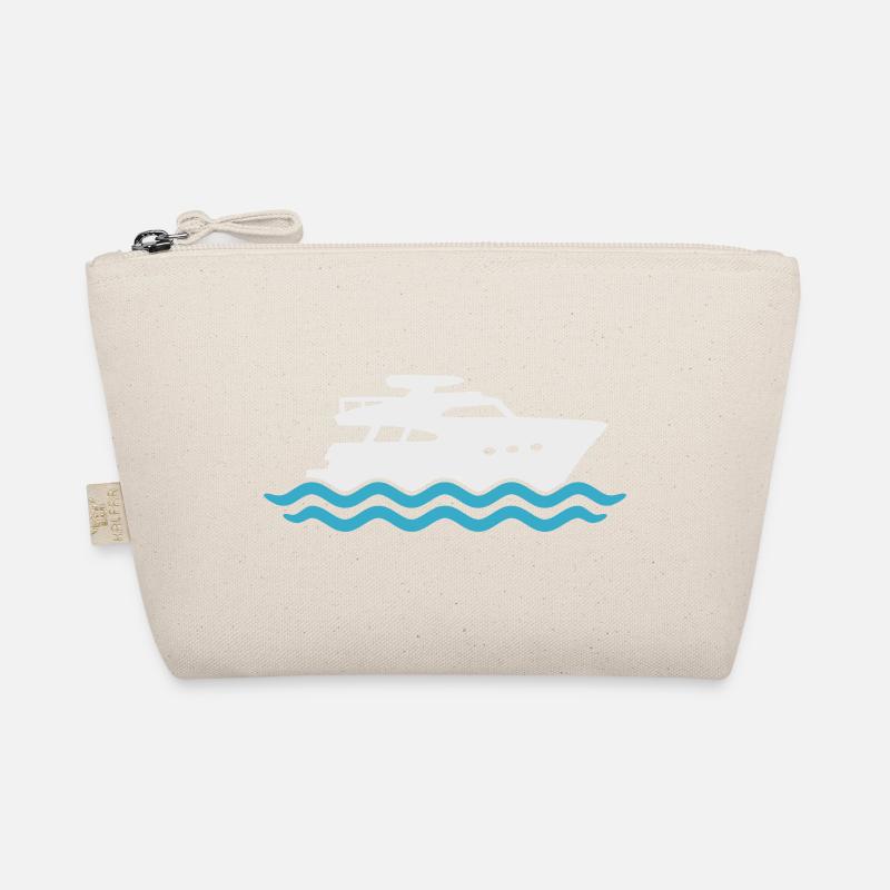 Yacht Silhouette Motorboat Organic Pouch