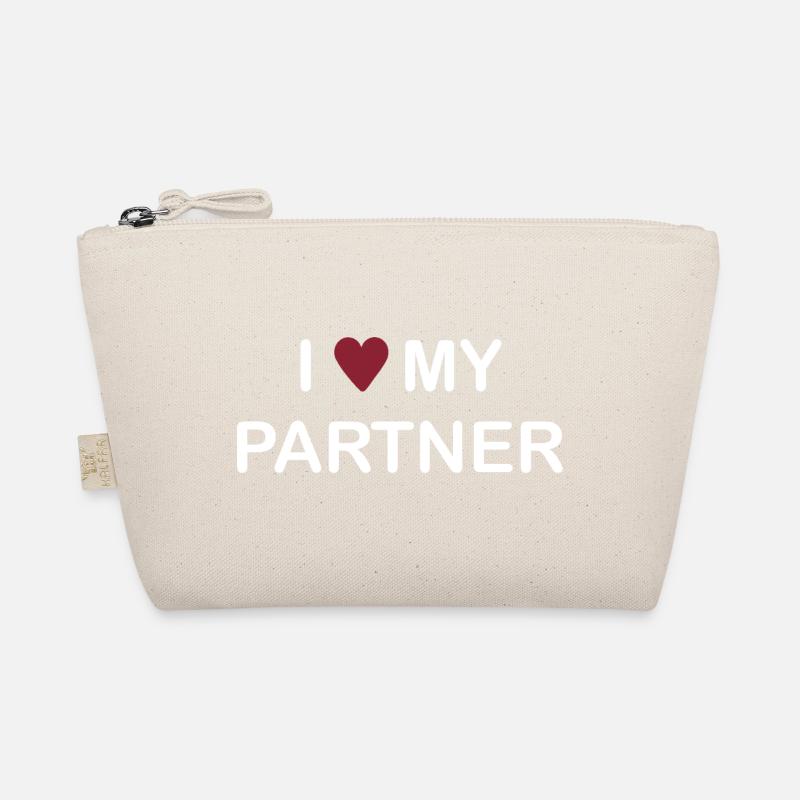 I love My Partner – Pärchen Shirt/Pullover Bio-Täschchen