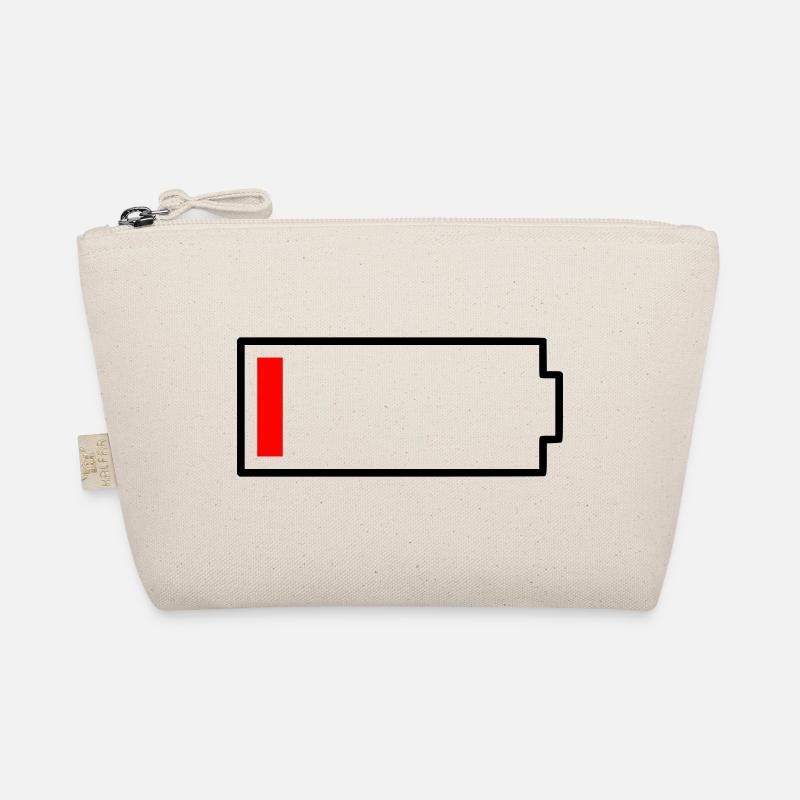 Battery Empty Icon | Funny statement for tired Organic Pouch