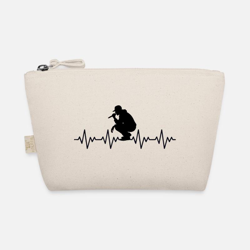 Rapper rapping MC Microphone Checker ECG heartbeat Organic Pouch