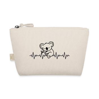 Koala ECG Heartbeat - Organic Pouch - nature - Front