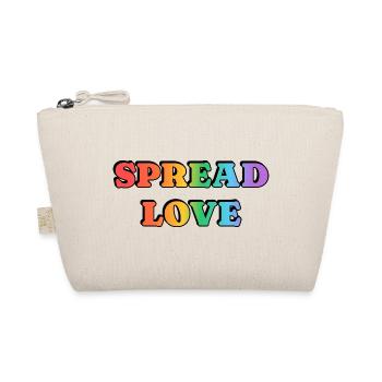 Spread Love Rainbow Fette Typografie - Bio-Täschchen - Natur - Vorne