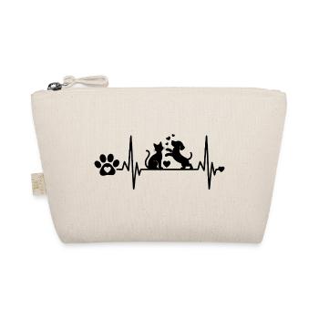 CŒUR DE PATTE DE CHAT ET DE CHIEN QUI BAT - Trousse biologique - nature - Devant