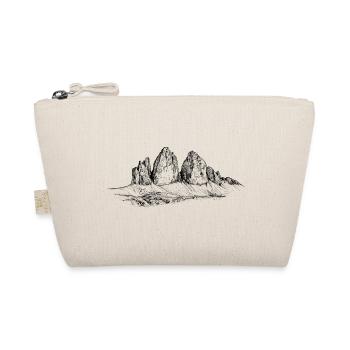 Three Peaks Silhouette | Dolomites Classic Mountain - Organic Pouch - nature - Front
