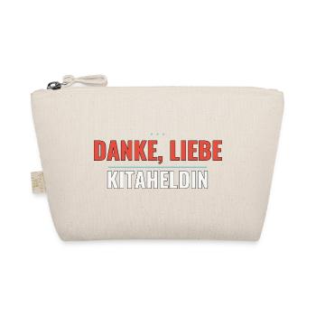 Danke, liebe Kitaheldin – Abschieds‑Shirt Geschenk - Bio-Täschchen - Natur - Vorne