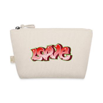 Love Graffiti Pink Neon - Bio-Täschchen - Natur - Vorne