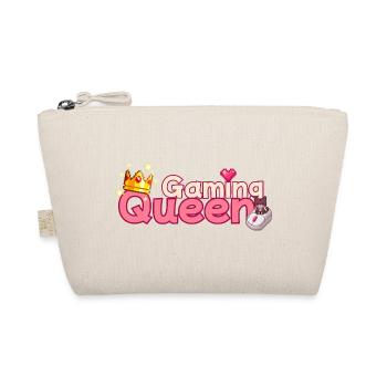 Gaming Queen Pixel Art Crown - Bio-Täschchen - Natur - Vorne