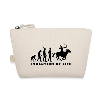 evolution_indianer_b - Bio-Täschchen - Natur - Vorne