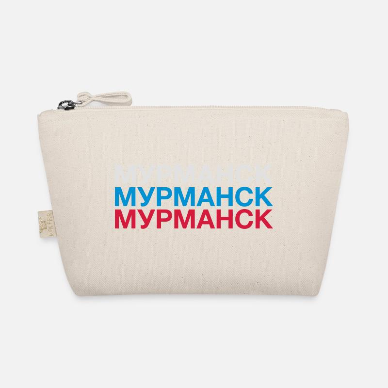MURMANSK Russland Flagge Kyrillisch - Bio-Täschchen - Natur