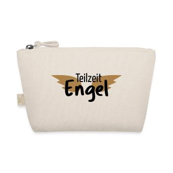 Engel Teilzeitengel Flügel Held Heldin Geschenk - Bio-Täschchen - Natur - Vorne
