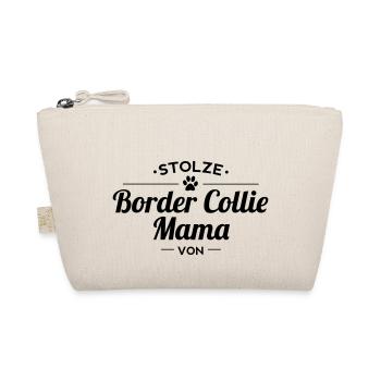 Border Collie-Mama Wunschname - Bio-Täschchen - Natur - Vorne