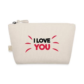 I love you - Bio-Täschchen - Natur - Vorne