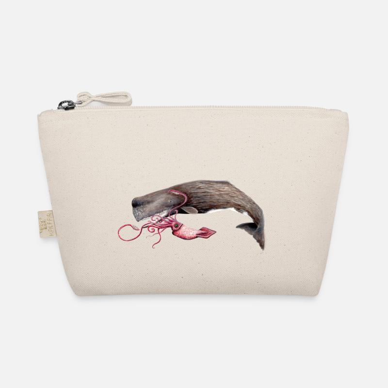 Sperm Whale with Squid - sperm whale - Cachalot Organic Pouch