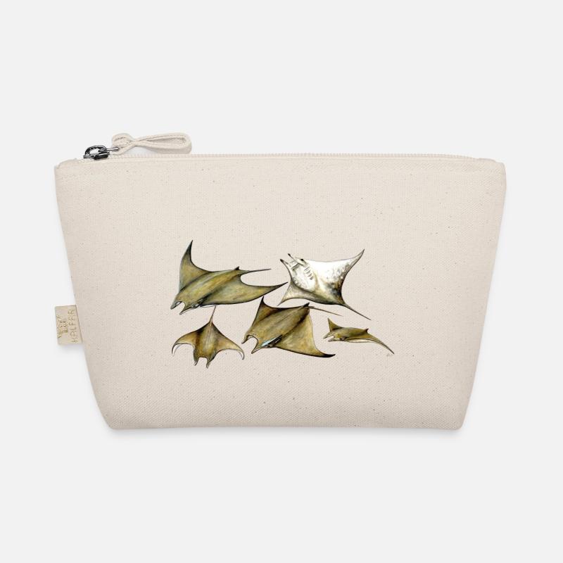 Manta ray Mobula tarapacana - Devil fish - Raie Organic Pouch