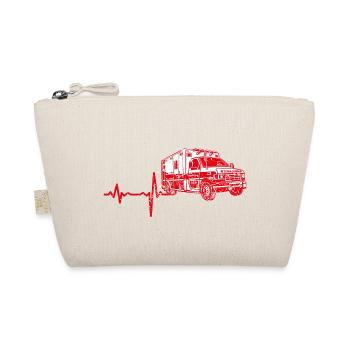 Shirt Gift Heartbeat ambulance - Organic Pouch - nature - Front