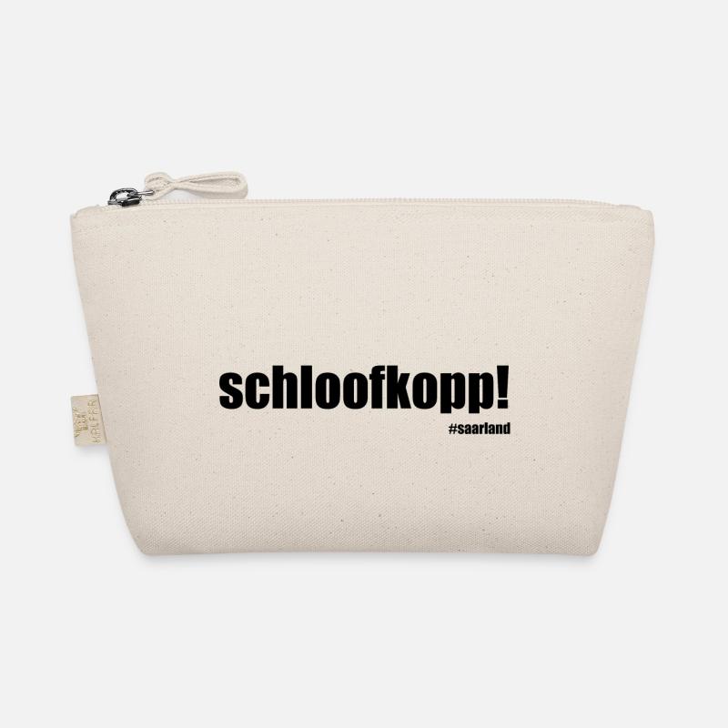 "Schloofkopp" Saarland Design GeschenkGeschenkidee Bio-Täschchen