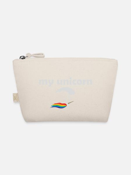 Einhorn Fallschirmspringer Skydiver Geschenk - Bio-Täschchen - Natur