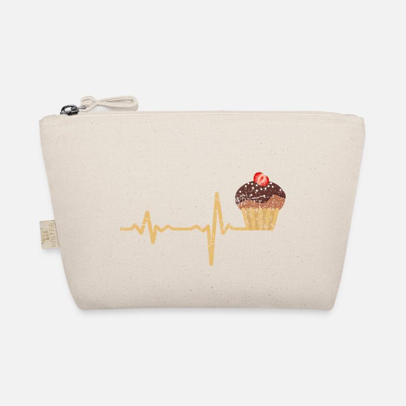 Geschenk Heartbeat Muffin - Bio-Täschchen - Natur