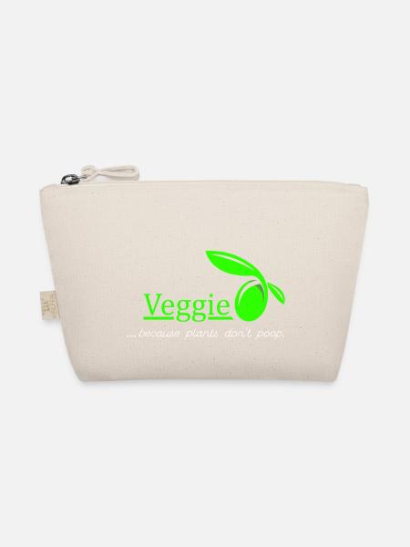 Veggie - Vegetarier. Geschenk Idee - Bio-Täschchen - Natur - Vorne