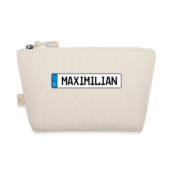 Maximilian Namensschild Geschenk - Bio-Täschchen - Natur - Vorne