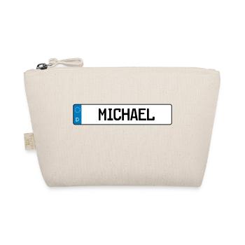 Michadel name tag gift - Organic Pouch - nature - Front