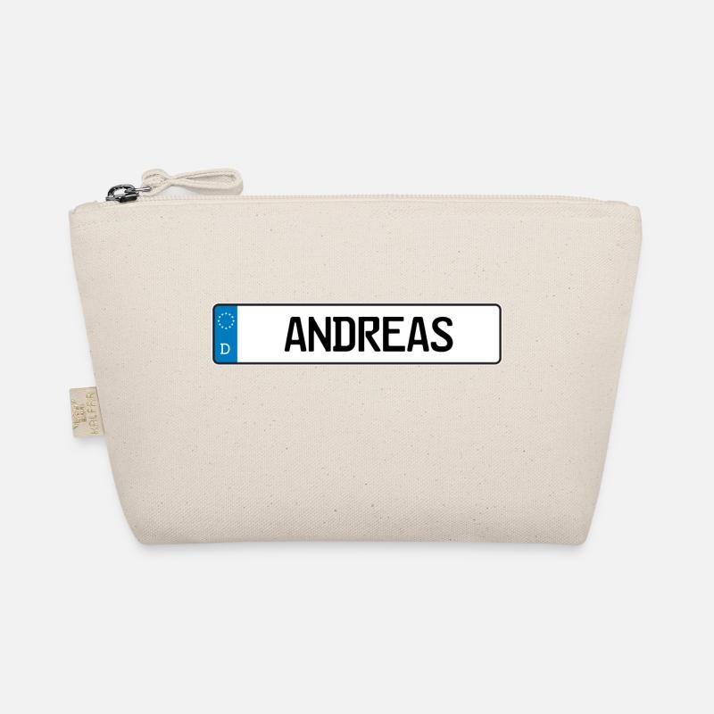 Andreas Namensschild Geschenk Bio-Täschchen