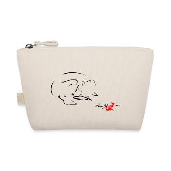 BLACK FOX, DREAM OF FOX, FOX THAT DREAMS, FOX, - Organic Pouch - nature - Front