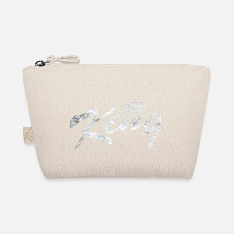 King Partnerlook King & Queen Geschenk - Bio-Täschchen - Natur