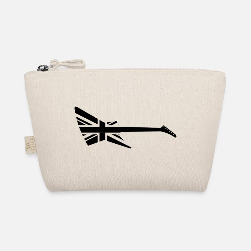 Gitarren Union Jack - Bio-Täschchen - Natur