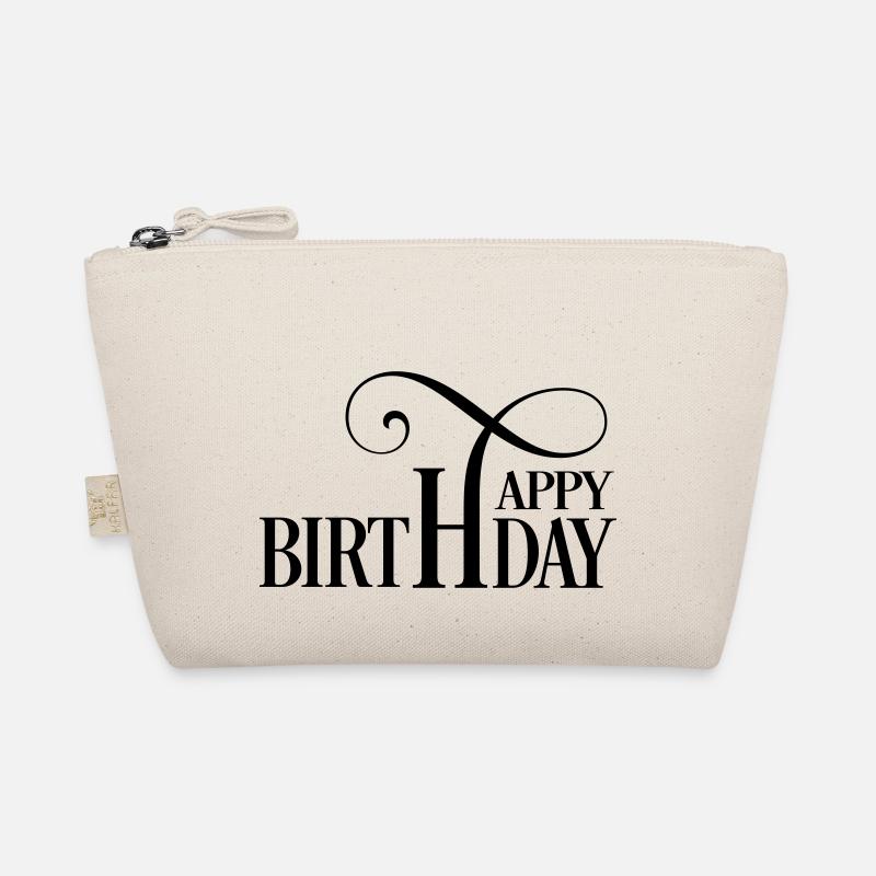 Happy Birthday - Bio-Täschchen - Natur