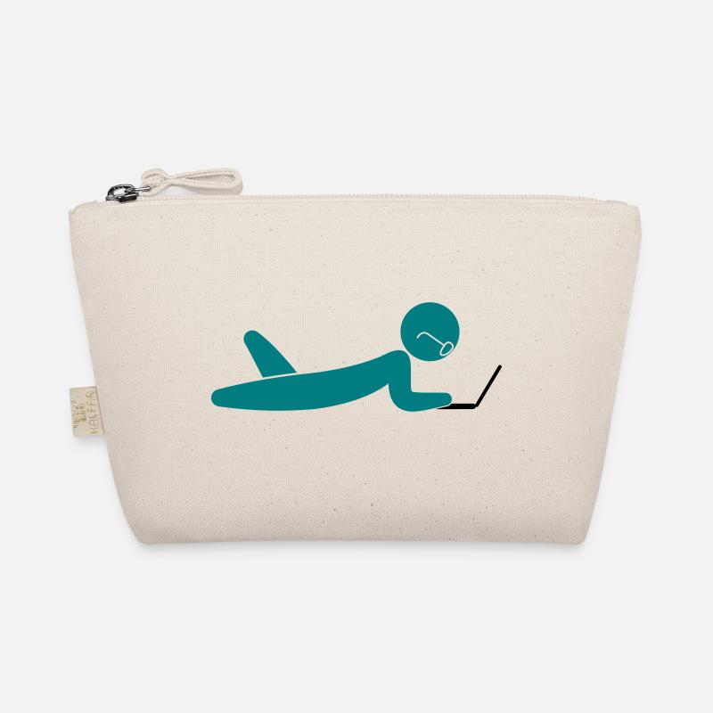A programmer using a laptop Organic Pouch