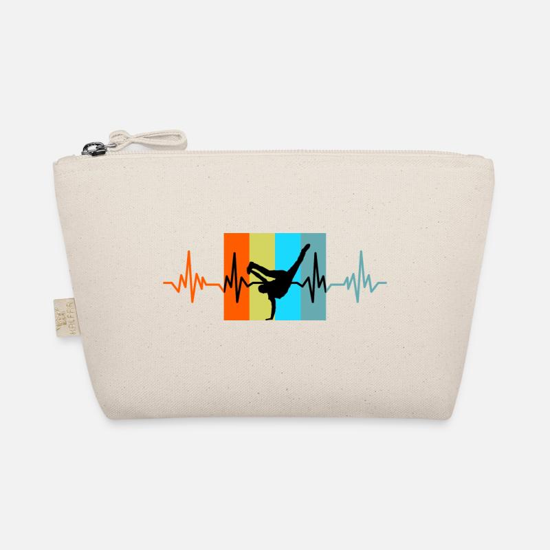 Breakdance Herzschlag retro Geschenk Bio-Täschchen