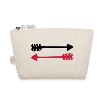 2 arrows, 2 directions, Native Indian War symbol - Organic Pouch - nature - Front