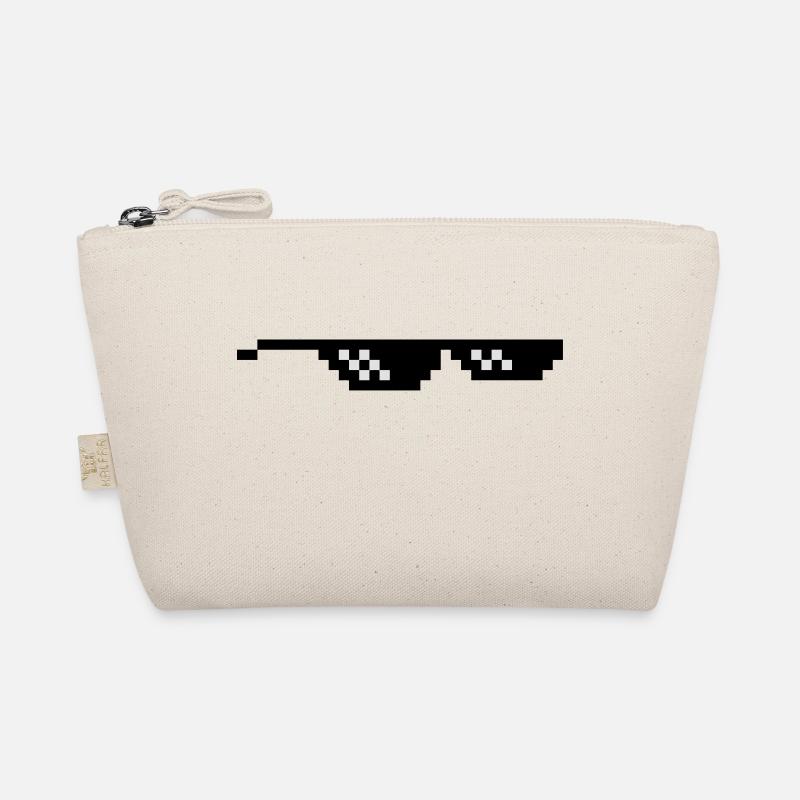 geek glasses pixel internet meme fun Organic Pouch