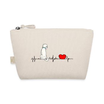 Doodle Herzlinie - Doodle blanc au cœur rouge - Trousse biologique - nature - Devant