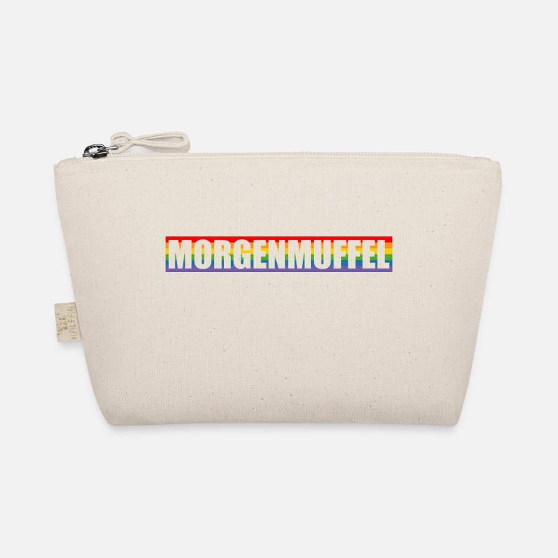 Morgenmuffel regenbogen Silhouette - Bio-Täschchen - Natur
