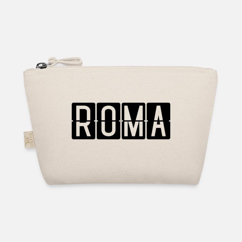 Roma Flughafentafel - Bio-Täschchen - Natur