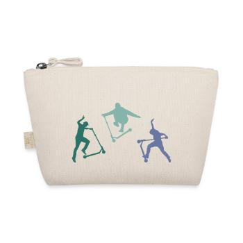 scooter roller e-scooter stuntscooter skatepark - Organic Pouch - nature - Front
