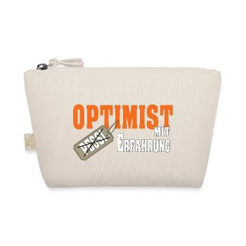 Optimist mit Erfahrung Geschenk - Bio-Täschchen - Natur - Vorne
