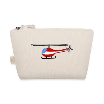 Helicopter Austria Flag Children - Organic Pouch - nature - Front