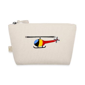 Helicopter Belgium Flag Children - Organic Pouch - nature - Front