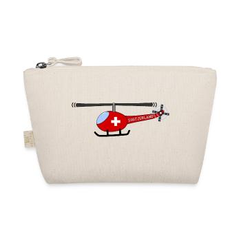 Helicopter Switzerland Flag Children - Organic Pouch - nature - Front
