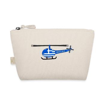 Helicopter Greece Flag Children - Organic Pouch - nature - Front
